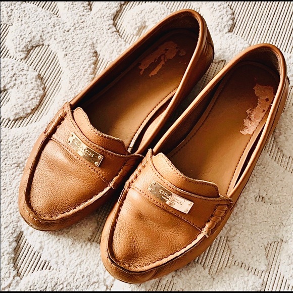 Coach Shoes - Coach size 8.5 brown leather loafers shoes slipper
